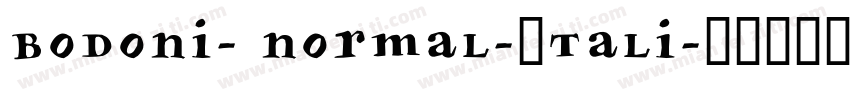 bodoni- normal-Itali字体转换